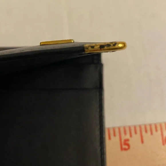 Dunhill Black Gold Trim Long Bifold Wallet - Picture 13 of 14